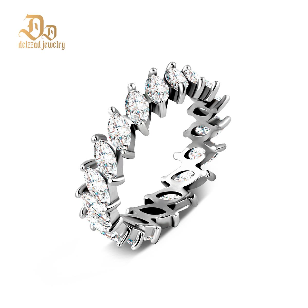 S925 4.8ct Marquise Synthetic Moissanite Eternity Band