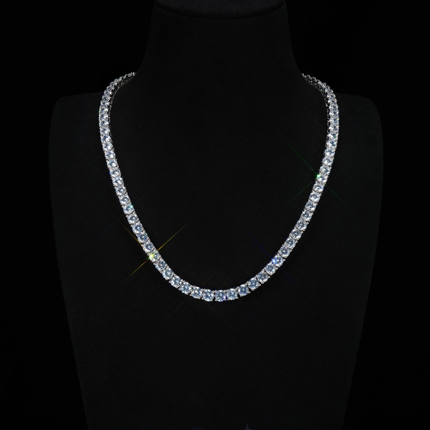 5mm 18K Gold-Plated Iced AAA CZ BlingBling Tennis Chain Single Row