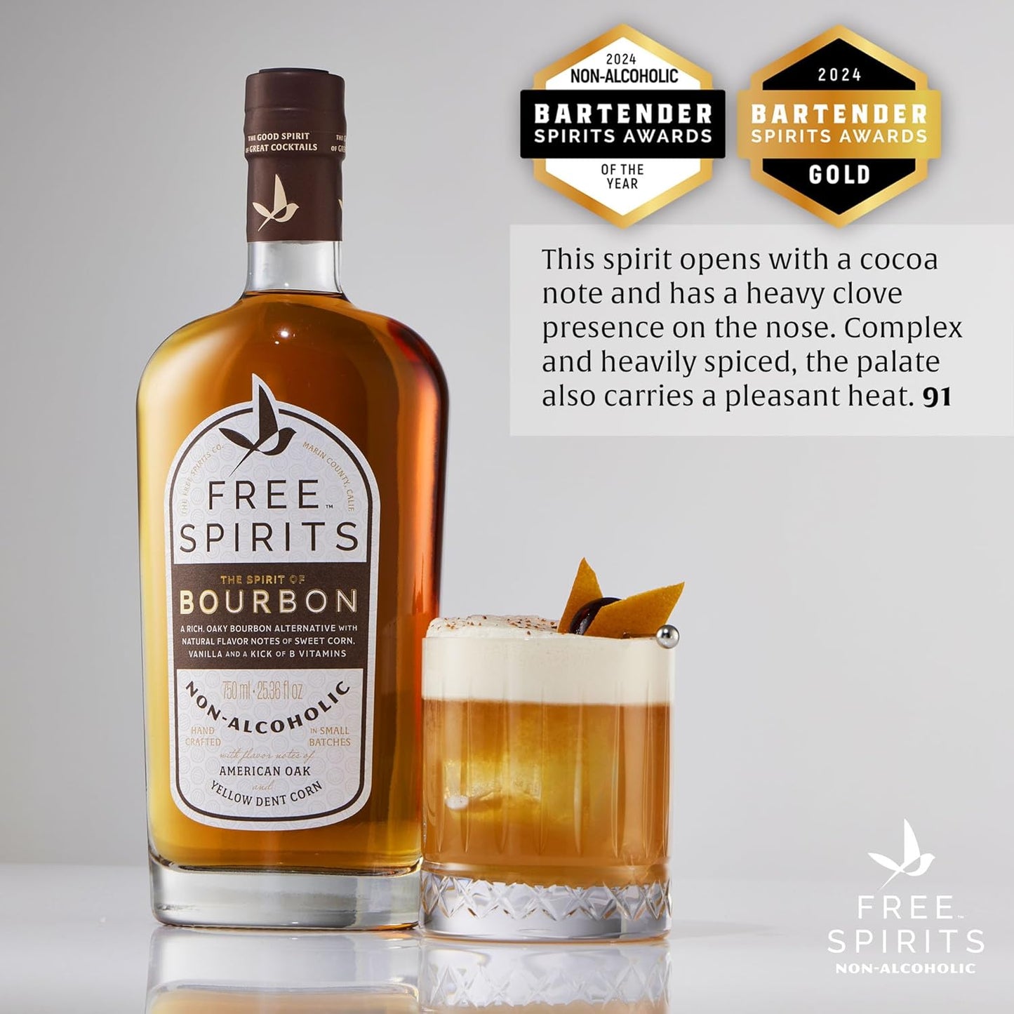 Free Spirits Non-Alcoholic Bourbon  Wine