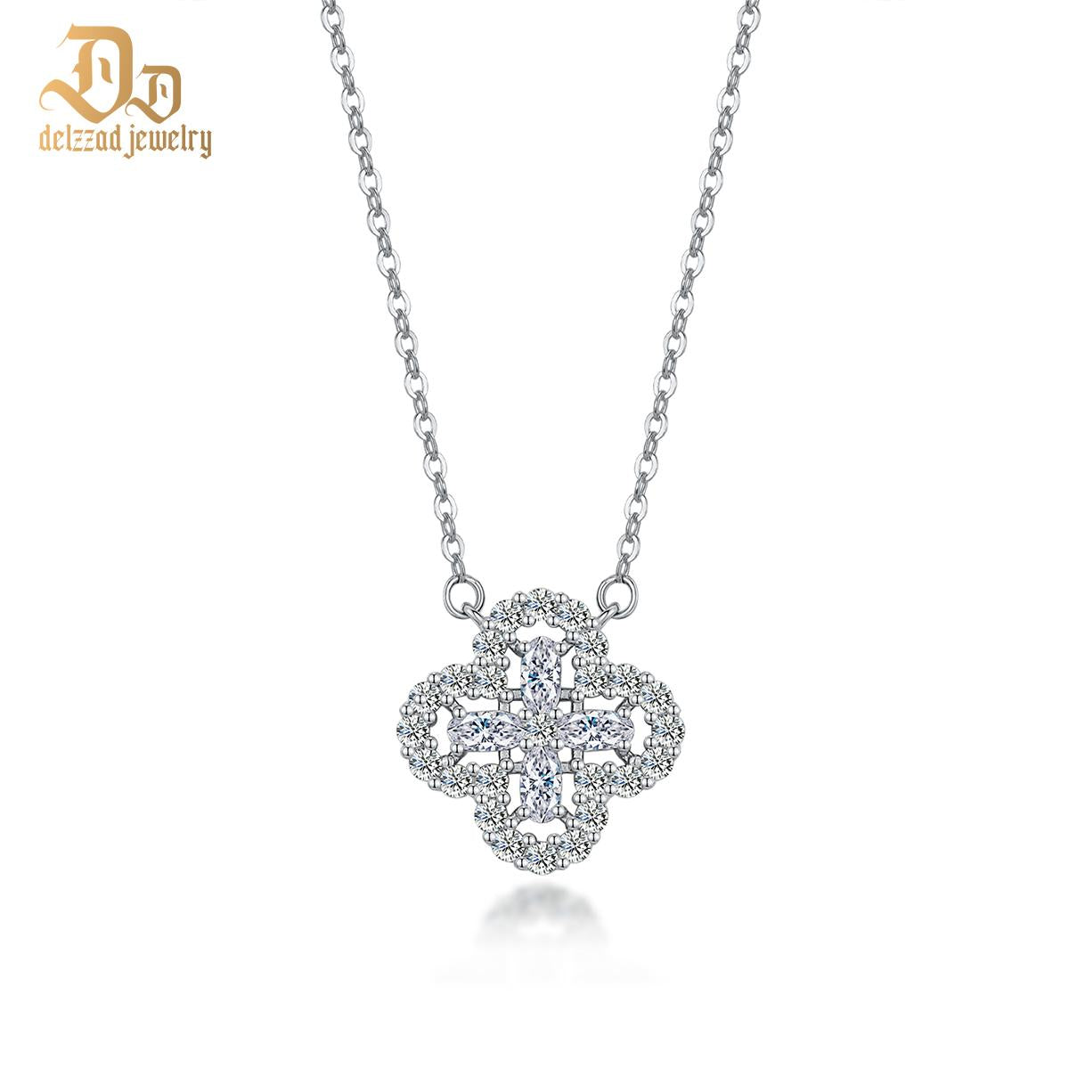 S925 Synthetic Moissanite Diverse Sparkling Charm Necklace Pendant Valentine's Day Lover Gifts for Women