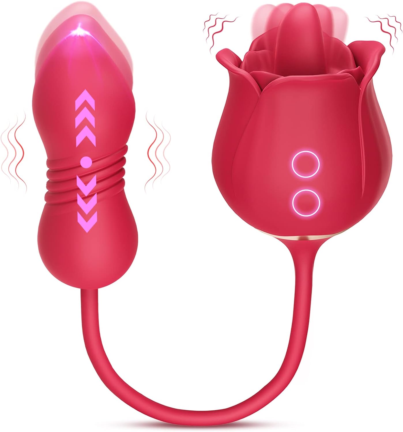 Sex Toys Rose Vibrator Dildo - MOOLIGIRL 4IN1