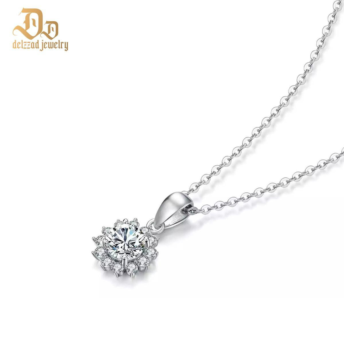 S925 Synthetic Moissanite Diverse Sparkling Charm Necklace Pendant Valentine's Day Lover Gifts for Women