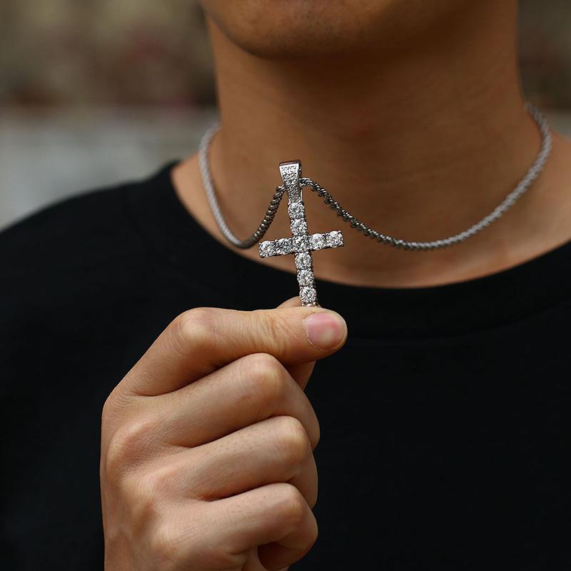 Unisex Classic Cross Pendant Necklace Christmas Gifts for Men Women