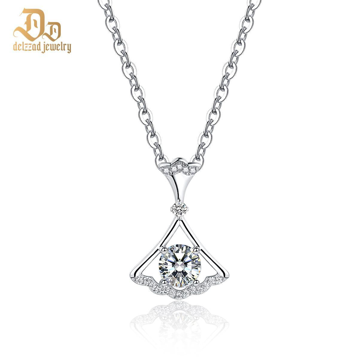 S925 Synthetic Moissanite Diverse Sparkling Charm Necklace Pendant Valentine's Day Lover Gifts for Women