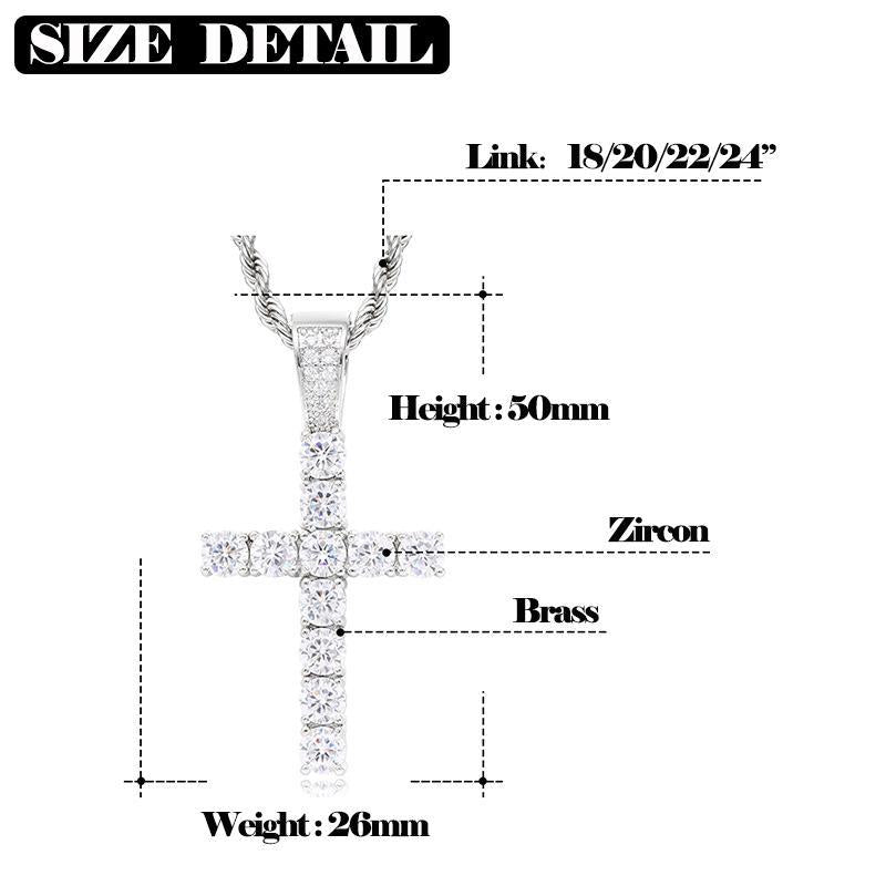 Unisex Classic Cross Pendant Necklace Christmas Gifts for Men Women