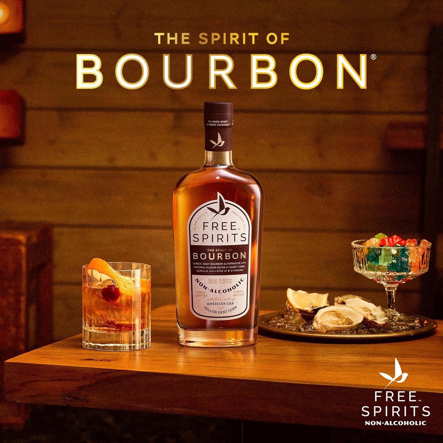 Free Spirits Non-Alcoholic Bourbon  Wine