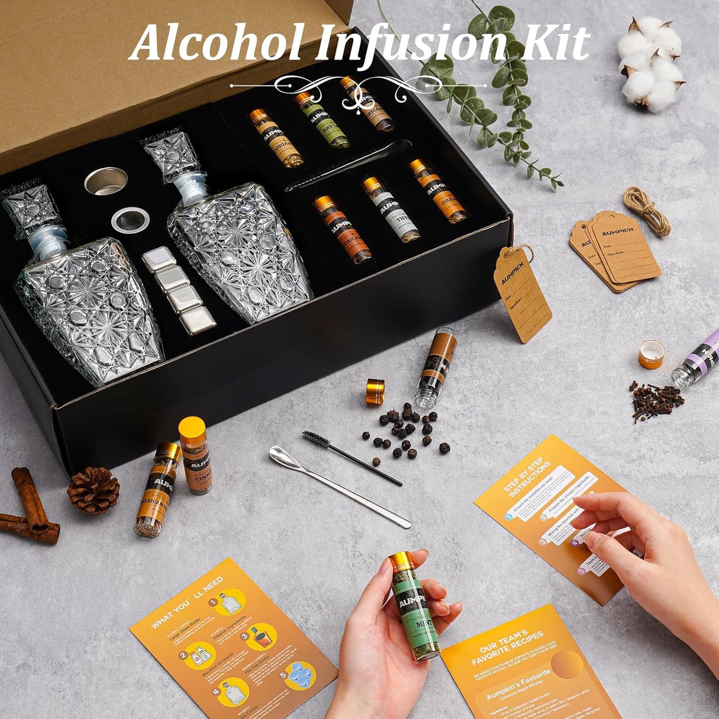 Ultimate DIY Alcohol Infusion Kit for Infusing Whiskey Wine