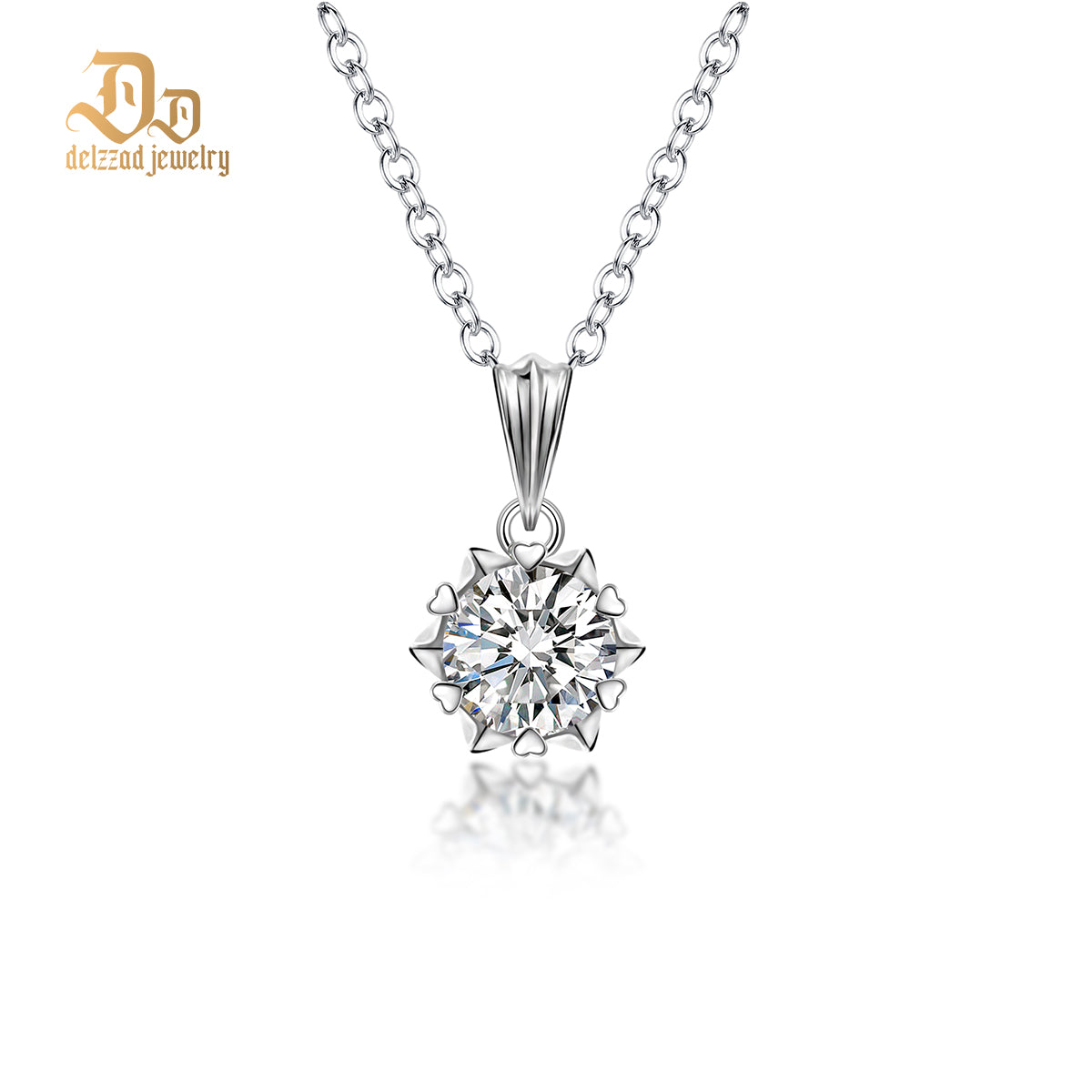 S925 Synthetic Moissanite Diverse Sparkling Charm Necklace Pendant Valentine's Day Lover Gifts for Women