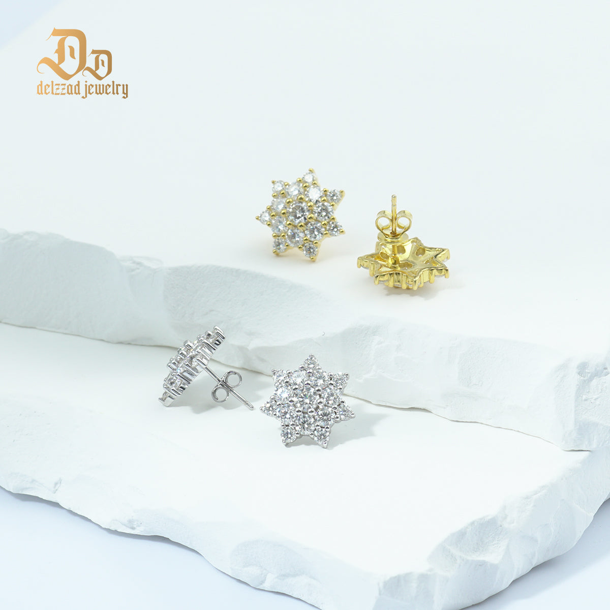 S925 Round Synthetic Moissanite Dazzling Star Cluster Studs Earrings Birthday Anniversary Gift Valentine's Day Gifts for Men Women