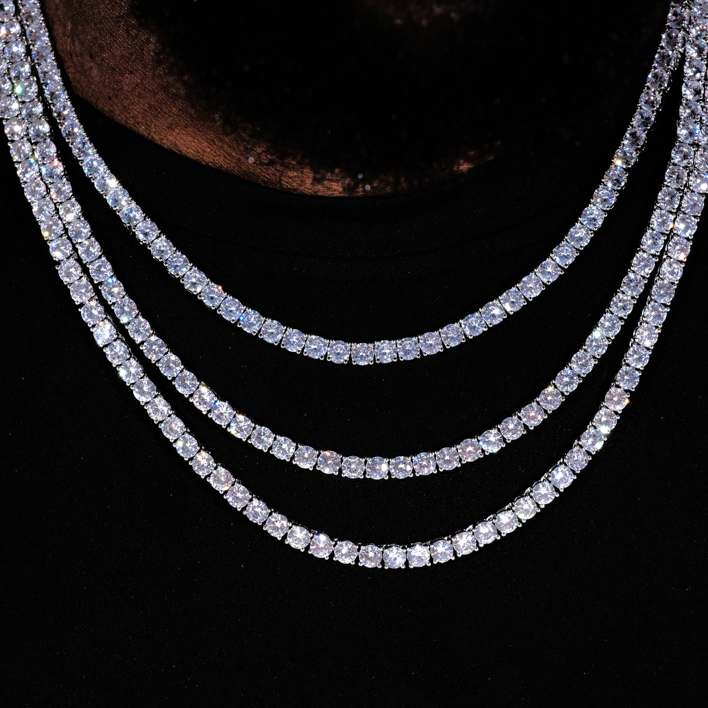 5mm 925s & VVS MOISSANITE TENNIS CHAIN WHITE GOLD