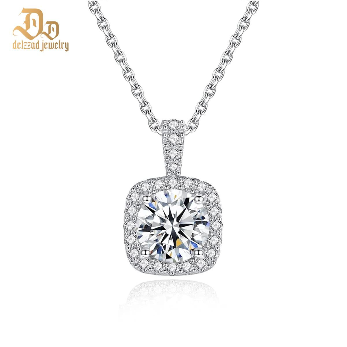 S925 Synthetic Moissanite Diverse Sparkling Charm Necklace Pendant Valentine's Day Lover Gifts for Women