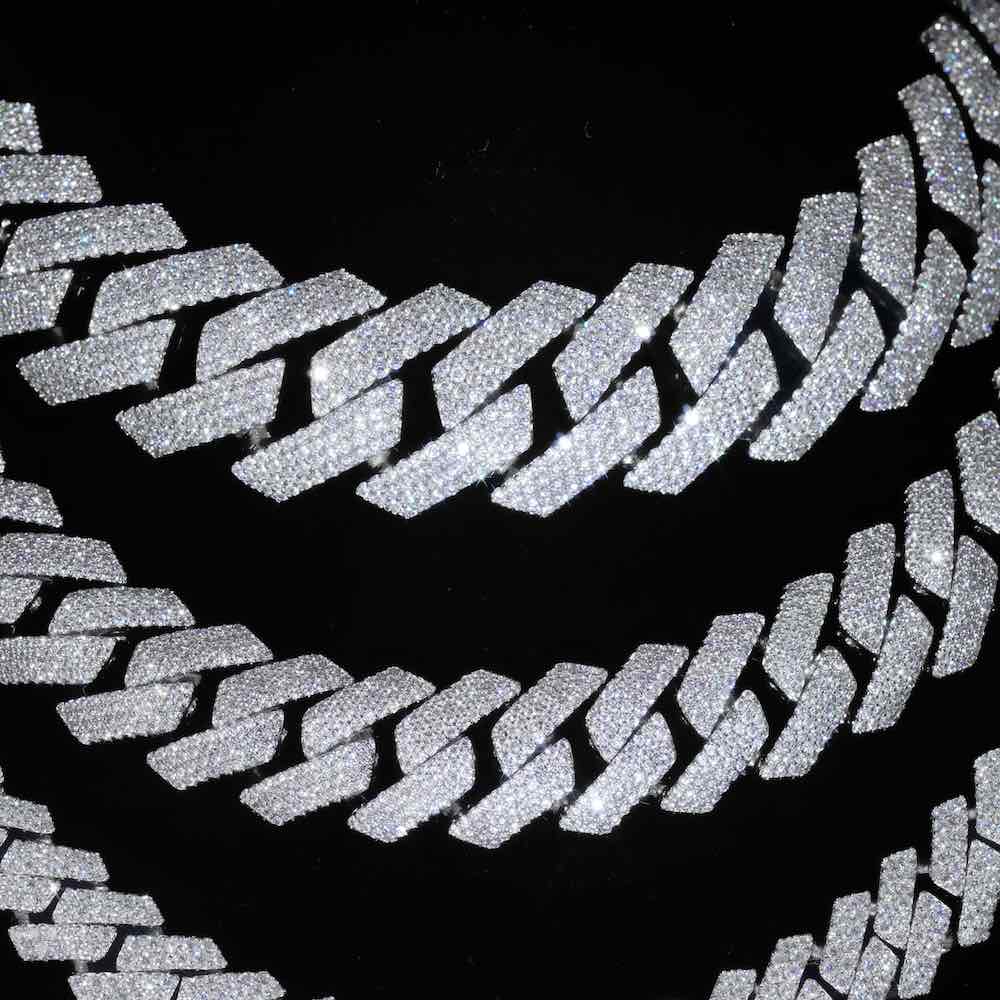 Moissanite Cuban Link Chain 14K Gold (Accept Customization)