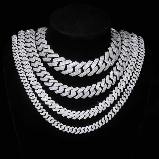 Moissanite Cuban Link Chain 14K Gold (Accept Customization)