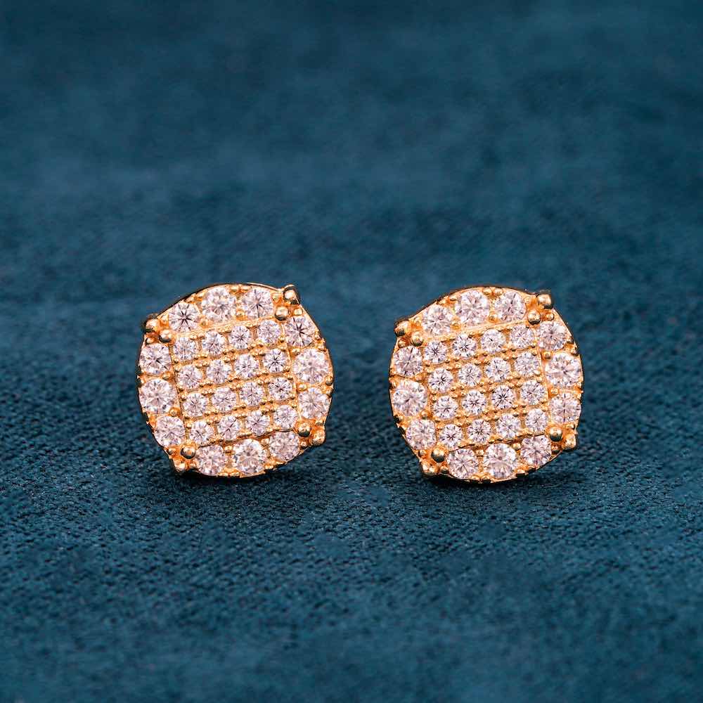 10MM 6-Row 925S & VVS Moissanite Square Stud Earrings