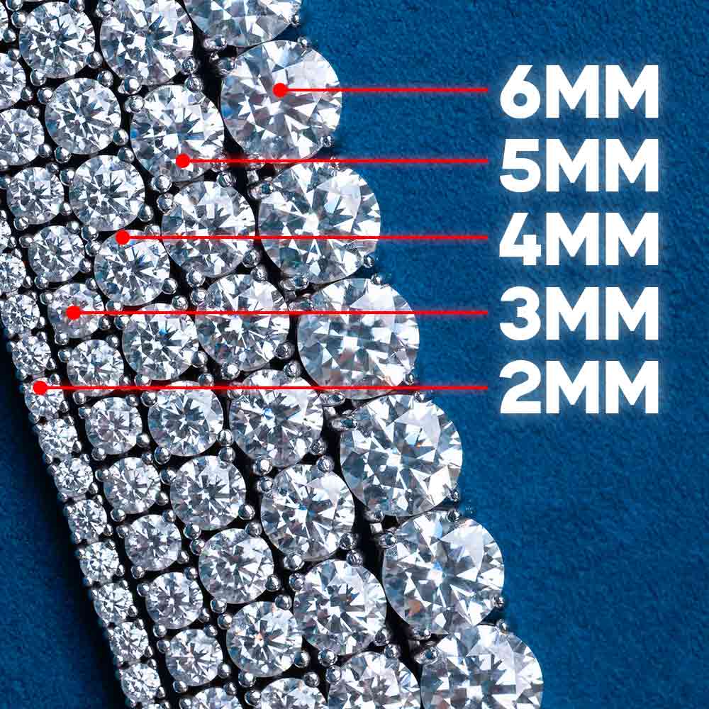 3mm 925s & VVS MOISSANITE TENNIS CHAIN WHITE GOLD